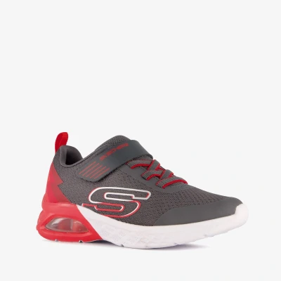 Afbeelding van Skechers Jongens Trainers, Houtskool textiel/synthetisch/rode Trim, 1.5 UK, Textiel Synthetische Rode 34 EU