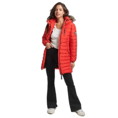 Afbeelding van Superdry Winterjas, Dames, Maat: 38, High risk red
