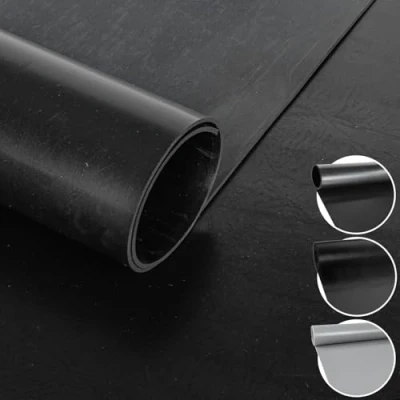 Afbeelding van ANRO Rubberen mat bescherm per meter vloermat glad aan beide zijden rubberloper 100 cm breed 3 mm dik zwart 70 x