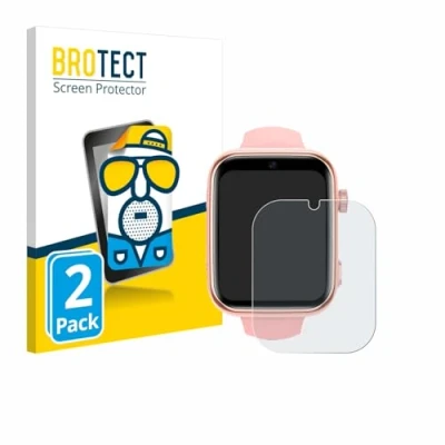 Afbeelding van BROTECT Screenprotector voor Akumaka 4G Kids Smartwatch Folie Beschermfolie matte (2 Stuks)