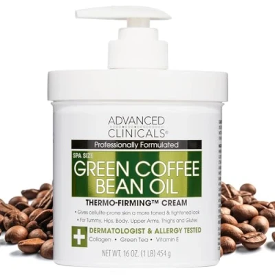Afbeelding van Advanced Clinicals Groene Koffiebonenolie crème verstevigende voor cellulitis 454g