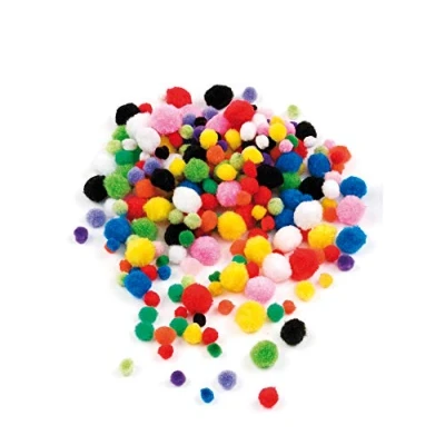 Afbeelding van Baker Ross Mini kleurrijke pompons, voordeelverpakking, ideaal voor kunst en kunsthandwerk kinderen, Kerstmis, geschenken, aandenken meer (verpakking van 500 stuks)