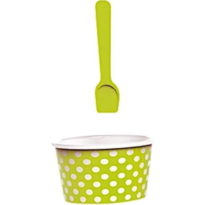 Afbeelding van Zak!Designs Dotty Ijsbak met Lepel Ø 8 cm Set van 2 Stuks