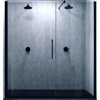 Afbeelding van Novellini Young GFL draaideur met zijwand 117 121 cm h.glas chr.