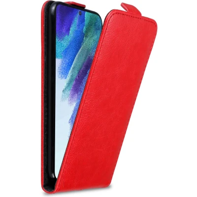 Afbeelding van Cadorabo Hoesje geschikt voor Samsung Galaxy S22 in APPEL ROOD Beschermhoes flip design Case Cover met magnetische sluiting