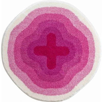 Afbeelding van Grund Design Badmat KARIM RASHID, Ultrazacht en absorberend, Antislip, 5 jaar garantie, 03, 90 cm rond, roze