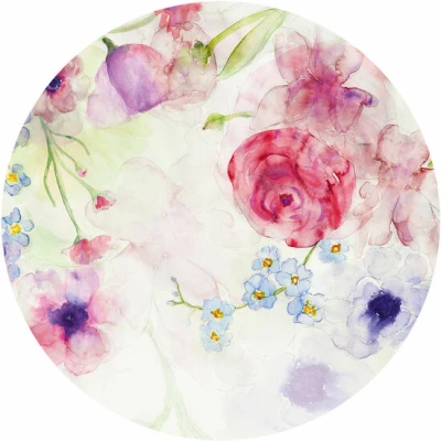 Afbeelding van Komar Fotobehang Floret 125 x cm (breedte hoogte), rond en zelfklevend (1 stuk)