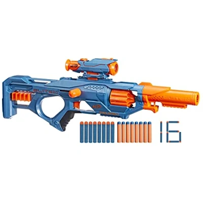 Afbeelding van Nerf Elite 2.0 Eaglepoint RD 8 dartblaster, Speelgoed voor jaar en Ouder, Blaster met Groot Bereik van 27 Meter 16 Darts, Cadeau Jongen of Meisje, Buitenspeelgoed, Blauw