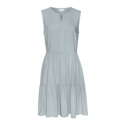 Afbeelding van Lascana Zomerjurk van geweven viscose, strandjurk met volants, basis