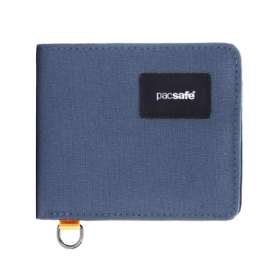 Afbeelding van Pacsafe Heren Rfidsafe RFID blokkerende tweevoudige portemonnee, kustblauw, één maat, portemonnee