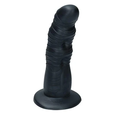 Afbeelding van Ylva &amp; Dite Rhea Siliconen Dildo met zuignap Made in Holland Zwart Metallic