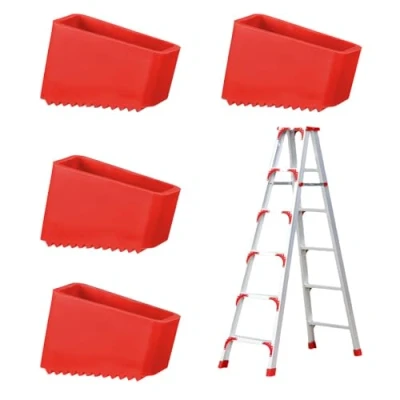 Afbeelding van JOYOLA 4 stuks laddervoeten, rubberen voetjes voor ladder, antislip vervangende ladder thuis, werknemers, vouwladder