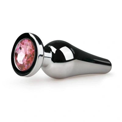 Afbeelding van Buttplug Met Diamant Zilver/Roze