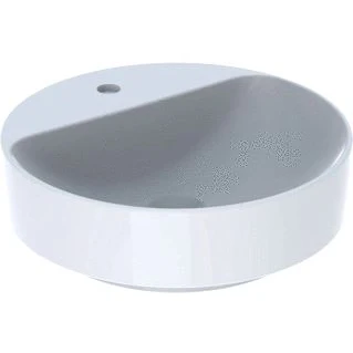 Afbeelding van Geberit VariForm opzetwastafel rond wit (45 x 45 cm) 1 kraangat,