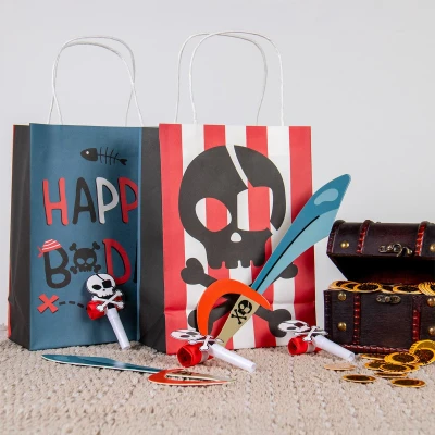 Afbeelding van Pirate Party Uitdeelzakjes 20x27cm 6 stuks
