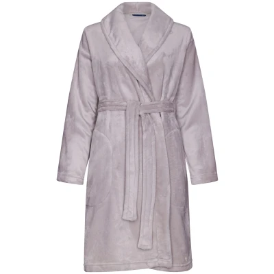 Afbeelding van Fleece taupekleurige badjas Pastunette Taupe Maat S