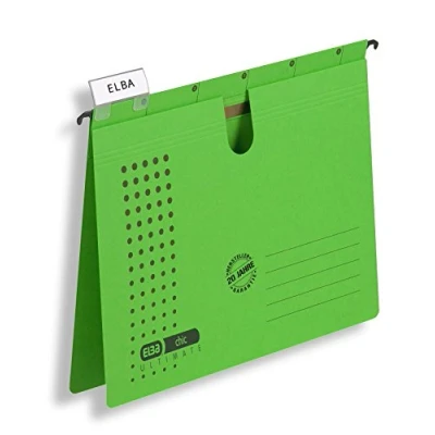 Afbeelding van ELBA Hangmappen chic voor A4, van karton, groen, 25 stuks