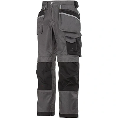 Afbeelding van Snickers 3212 Werkbroek met Holsterzakken, DuraTwill Gemeleerd grijs/Zwart 88