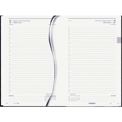 Afbeelding van Agenda 2024 Brepols Saturnus Luxe 1dag/1pagina zwart