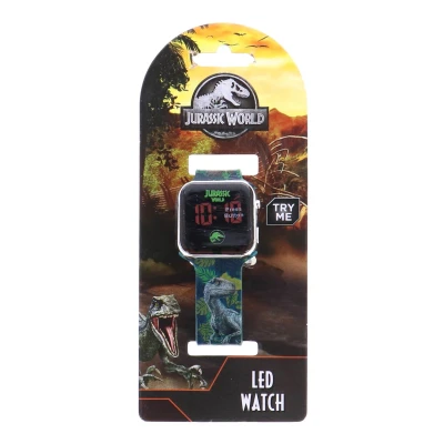 Afbeelding van Accutime LED Watch Jurassic World Kinderhorloge Met Display Voor Datum en Tijd Groen