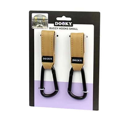 Afbeelding van Dooky Buggy/Kinderwagen Haak klein 2 stuks Bruin