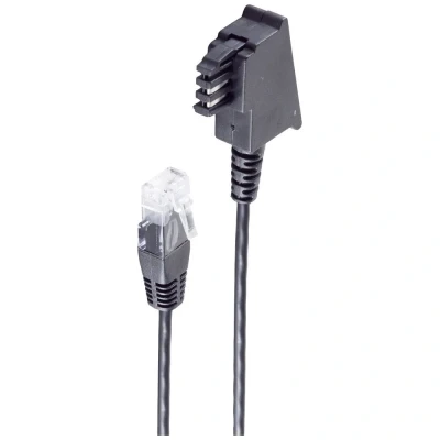 Afbeelding van Shiverpeaks DSL Adapterkabel [1x Telefoonstekker Duitsland (TAE F) 1x RJ45 stekker 8p2c] 0.5 m Zwart