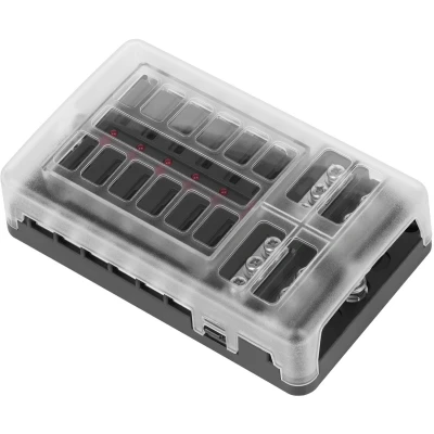 Afbeelding van Lechpol FB 12 zekeringkast met negatieve rail en LED