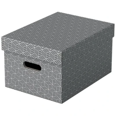 Afbeelding van Esselte Home Opbergdoos, Ft 26,5 X 36,5 20,5 Cm, Grijs, Pak Van 3 Stuks Archiefdoos