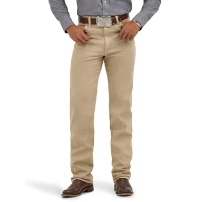 Afbeelding van Wrangler Heren slim fit cowboy snit jeans, Voorgewassen bruin, 34W / 32L