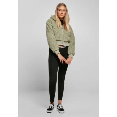 Afbeelding van Urban Classics Sherpa Winterjas, Dames, Maat: Medium, Softsalvia