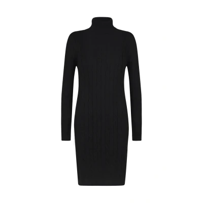 Afbeelding van Felix Hardy Cable Turtleneck Etuijurk, Dames, Maat: Large, Black