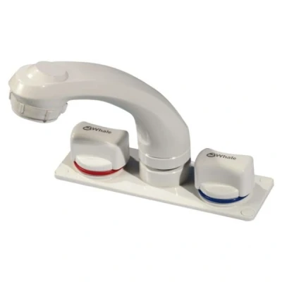 Afbeelding van Whale Mengkraan Combo Wit Kraan met 3/8&quot; slangaansluiting