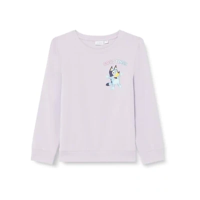 Afbeelding van NAME IT Meisjes Nmfappa Bluey Sweat Unb Sky sweatshirt, orchid petal, 98