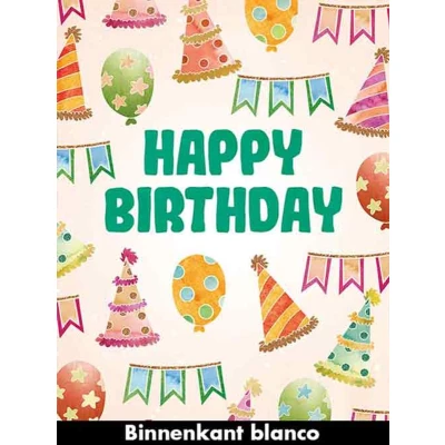Afbeelding van Verjaardagskaart XL Happy Birthday Kleurrijk Met Envelop