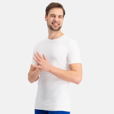 Afbeelding van Bamboo Basics 2P O hals shirts reno wit S