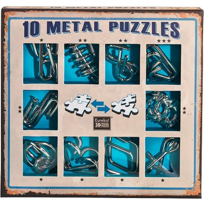 Afbeelding van Eureka Breinpuzzelset Blauw, 10st.