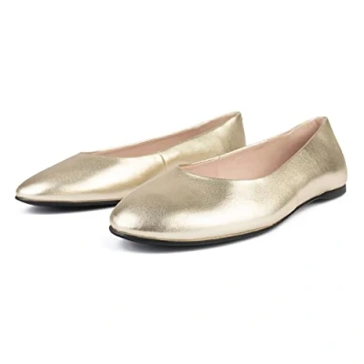Afbeelding van L37 BABY COME ON Ballerina&#039;s, Dames, Maat: 41, Gold Leer