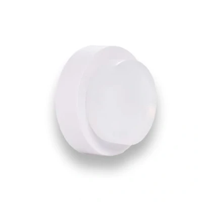 Afbeelding van EVI Herrajes 04020524TPMNG Deurstopper zelfklevend voor muur/greep, 24 x 14 mm, wit rubber, roestvrij staal, gelakt, inclusief schroef + pluggen