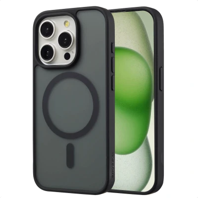 Afbeelding van Apple iPhone 15 Pro MagSafe Hoesje Kunststof imoshion Hardcase/Backcover Zwart Telefoonhoesje