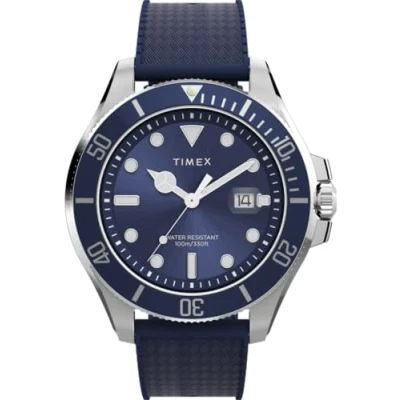 Afbeelding van Timex Harborside Coast TW2Y05000 Horloge Rubber Blauw Ø 43 mm