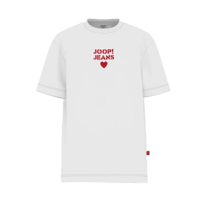 Afbeelding van JOOP! Jeans Tymber Tshirt print, Dames, Maat: Large, Open white