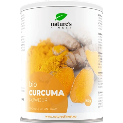 Afbeelding van Nature&#039;s Finest Kurkuma poeder Bio Geel kruid met helende werking