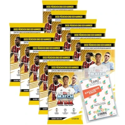 Afbeelding van Bundel met Match Attax CL 2024/25 Trading Cards 10 Boosters + Exclusieve Collect it hoezen