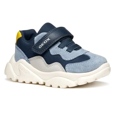 Afbeelding van Geox Babyschoenen voor kinderen, Maat: 21, Navy dark sky Leer en textiel
