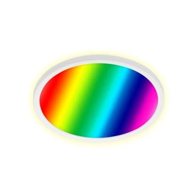 Afbeelding van Briloner Lampen LED paneel, plafondlamp dimbaar, plafondlamp, RGB, kleurbediening, achtergrondlicht, incl. afstandsbediening, 15 watt, 1.850 lumen, 4.000 Kelvin, wit, Ø 29,3 cm