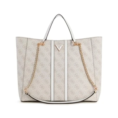 Afbeelding van Guess Noreen Girlfriend Carryall Handtas, Dames, Maat: One Size, Dove logo