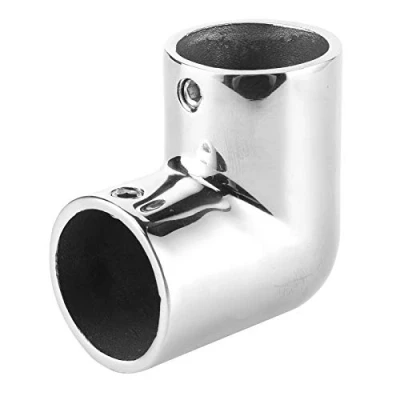 Afbeelding van aqxreight Boot Leuning Pijp, Pijp Connector Marine Yatch 90 Elleboog Buis Gezamenlijke Roestvrijstalen Montage(22mm)