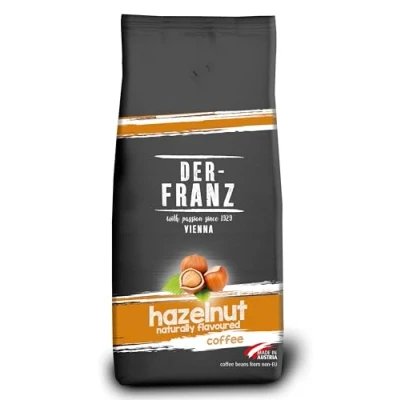 Afbeelding van Der Franz koffie, op smaak gebracht met hazelnoot, Intensität3 / 5, Arabica en Robusta koffiebonen, 1000 g