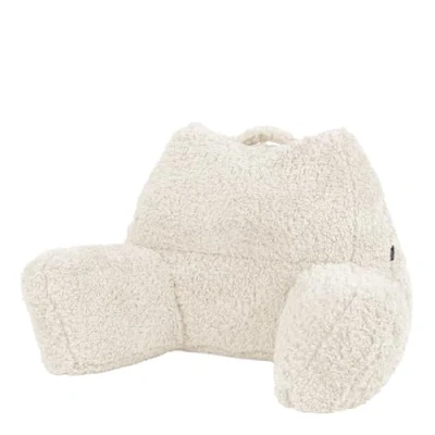 Afbeelding van icon Knuffelkussen met teddybeer, natuurlijk, extra groot, pluizig sherpa fleece, bonen, gevulde rugsteun, leeskussen voor bed