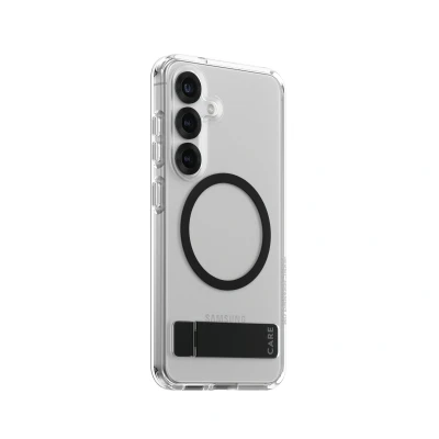 Afbeelding van CARE by PanzerGlass Feature Case Transparant w. Zwart Kickstand &amp; QI Samsung S25